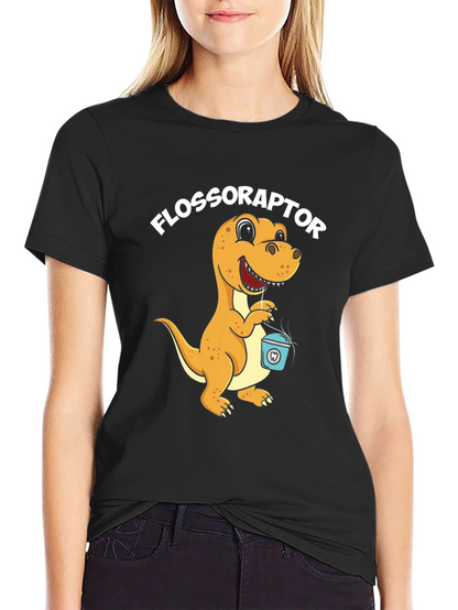 Flossoraptor T-Shirt - Dental Hygiene Dinosaur
