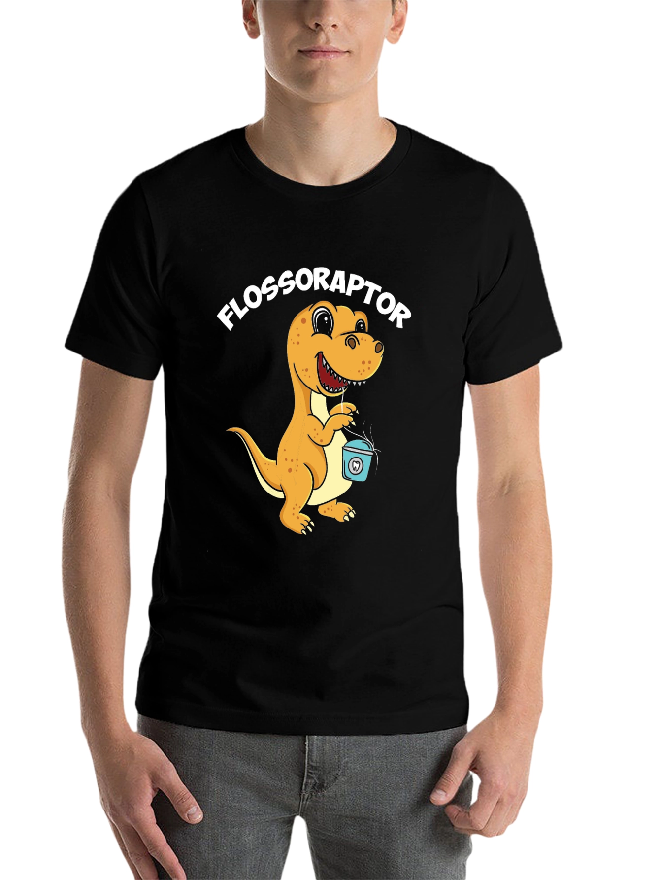 Flossoraptor T-Shirt - Dental Hygiene Dinosaur