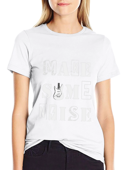 Make Some Noise Graphic Tee - Black Cotton