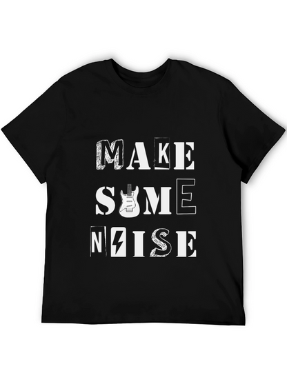 Make Some Noise Graphic Tee - Black Cotton