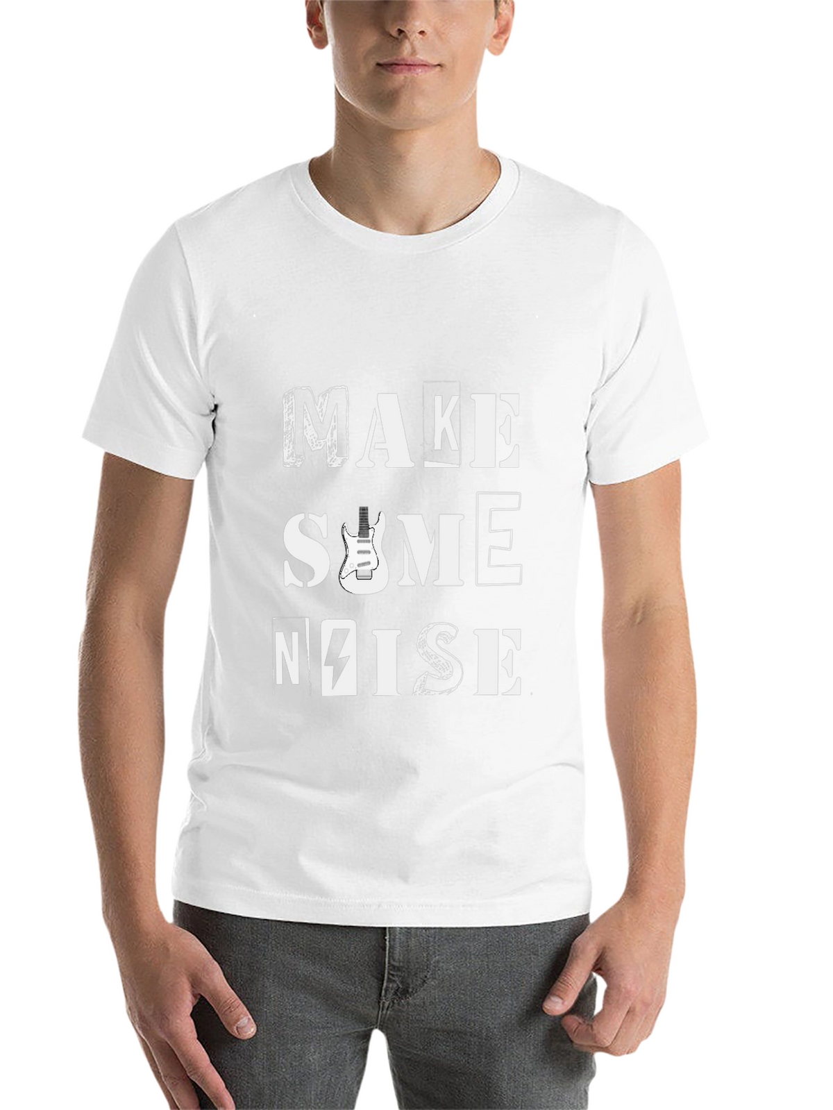 Make Some Noise Graphic Tee - Black Cotton