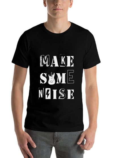Make Some Noise Graphic Tee - Black Cotton