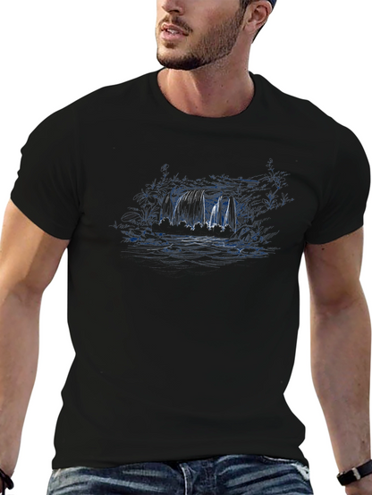 Mens Black Graphic T-Shirt