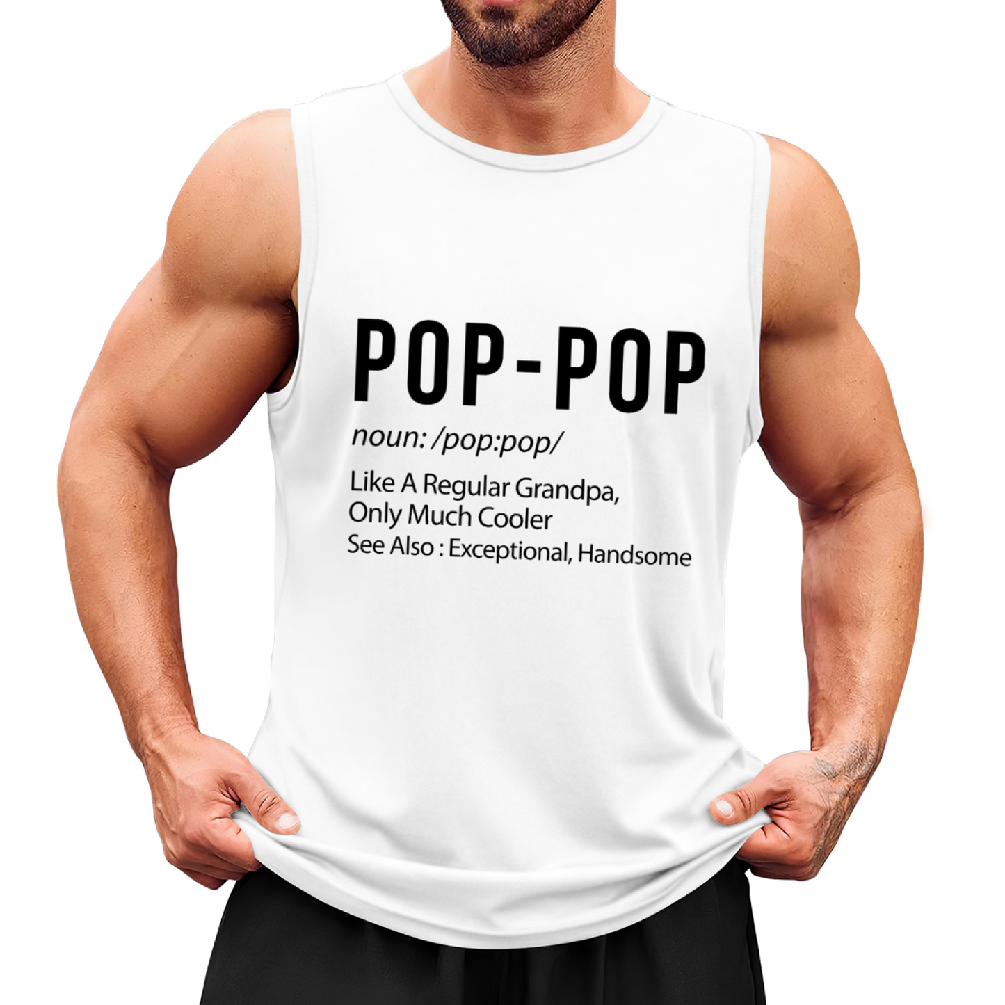 Funny POP-POP Cool Grandpa Definition Men Sleeveless Shirt