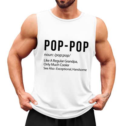 Funny POP-POP Cool Grandpa Definition Men Sleeveless Shirt