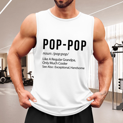 Funny POP-POP Cool Grandpa Definition Men Sleeveless Shirt