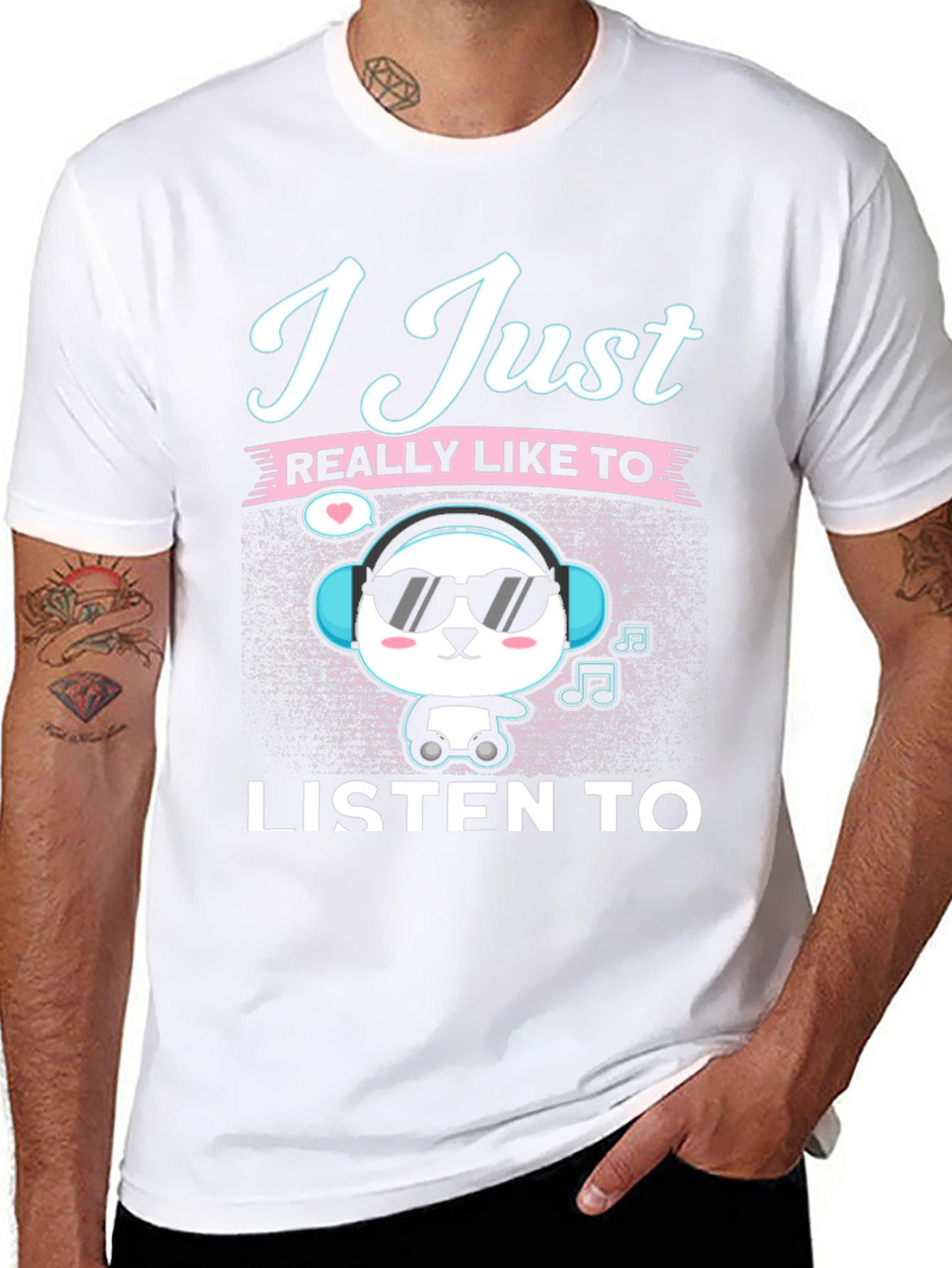 Cool Panda Music Lover T-Shirt