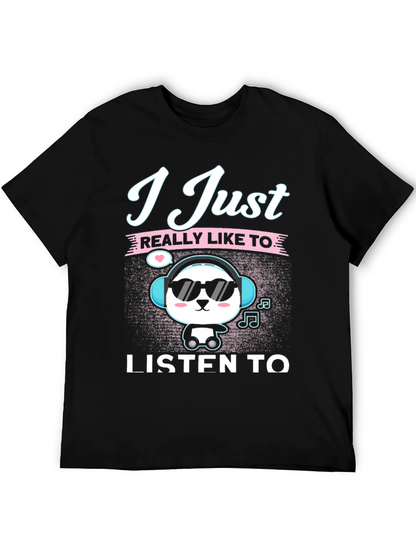 Cool Panda Music Lover T-Shirt