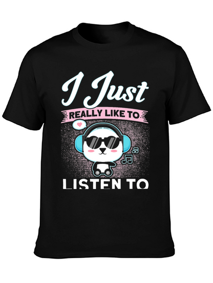 Cool Panda Music Lover T-Shirt