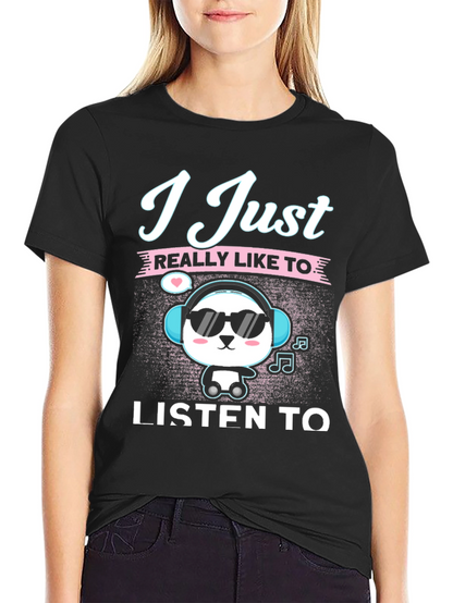 Cool Panda Music Lover T-Shirt
