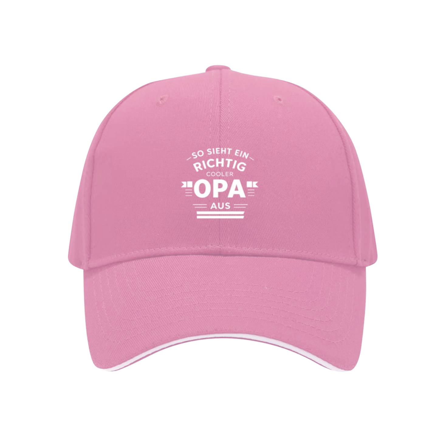 Retro OPA Cool Grandpa Text Red Sandwich Baseball Cap, Funny Grandfather Gift Sun Hat