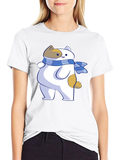 Cartoon Cat T-Shirt - Unisex Black Tee