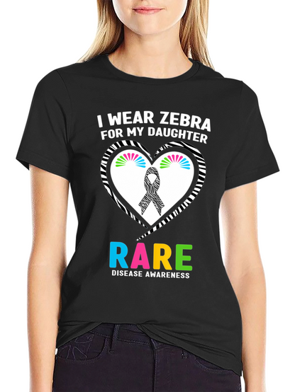 Rare Disease Awareness Zebra T-Shirt