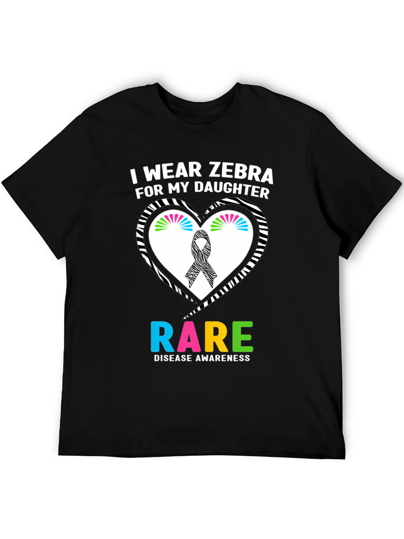 Rare Disease Awareness Zebra T-Shirt