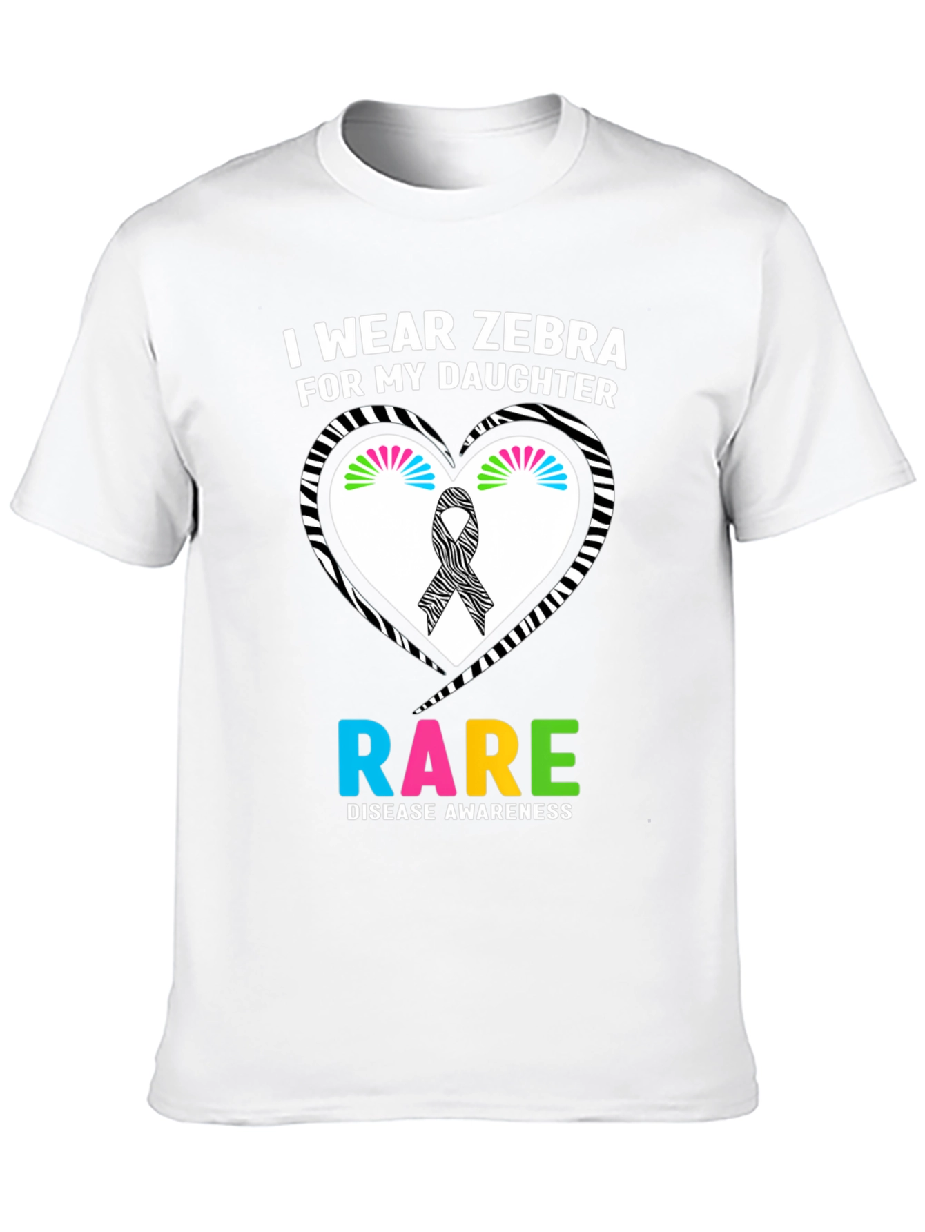 Rare Disease Awareness Zebra T-Shirt