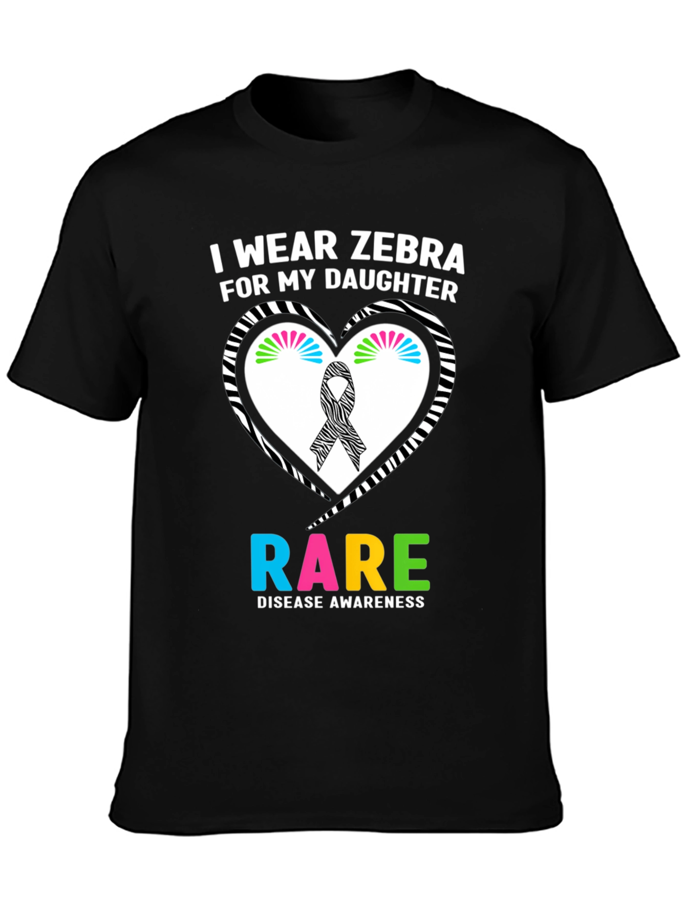 Rare Disease Awareness Zebra T-Shirt