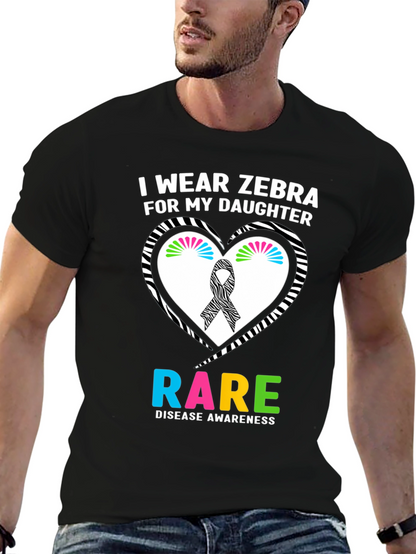 Rare Disease Awareness Zebra T-Shirt