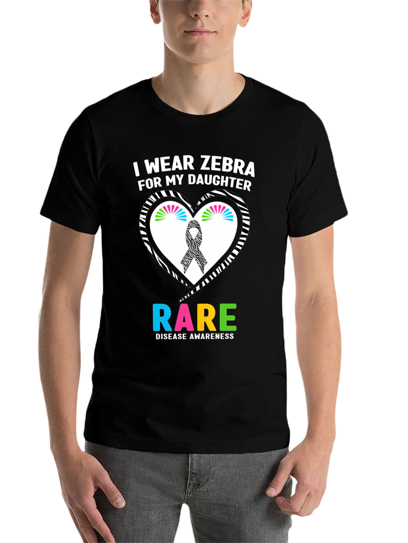 Rare Disease Awareness Zebra T-Shirt