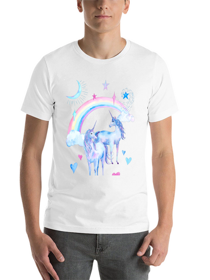 Unicorn Rainbow Black T-Shirt
