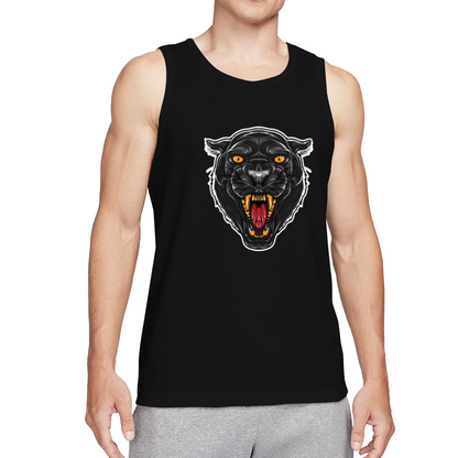 Aggressive Black Panther Wild Animal Tank Top