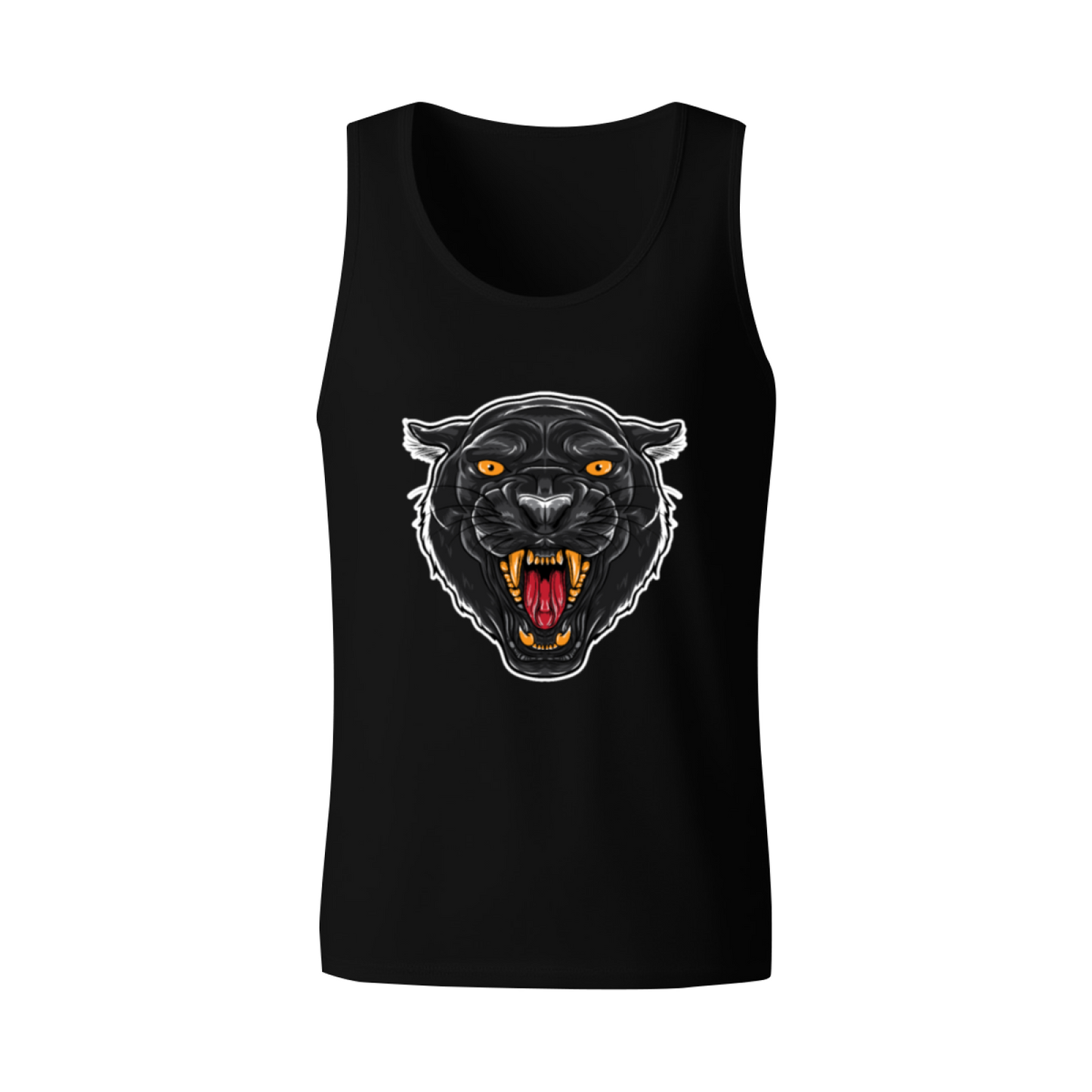 Aggressive Black Panther Wild Animal Tank Top