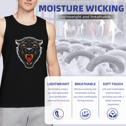 Aggressive Black Panther Wild Animal Tank Top