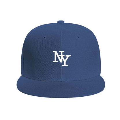 Retro Interlock NY Logo Royal Blue Hip Hop Sun Snapback