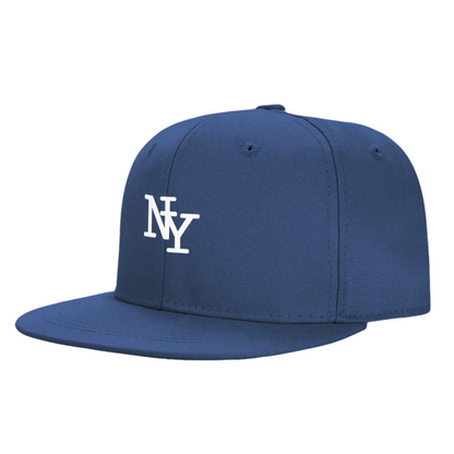 Retro Interlock NY Logo Royal Blue Hip Hop Sun Snapback