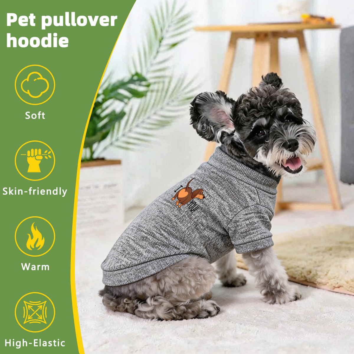 I Love You Cute Dachshund Grey Puppy Top