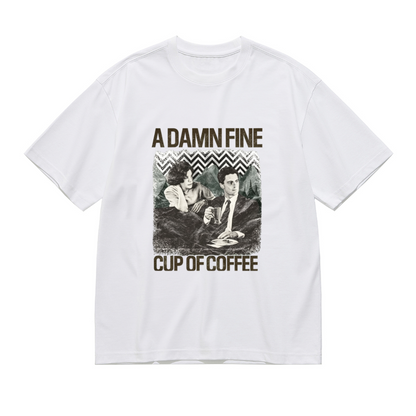 Retro Twin Peaks Coffee Movie Plus Size Women Tee