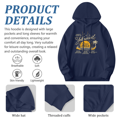 Retro Yellowcard Ocean Avenue Band Graphic Hoodie, Soft & Relaxed Fit