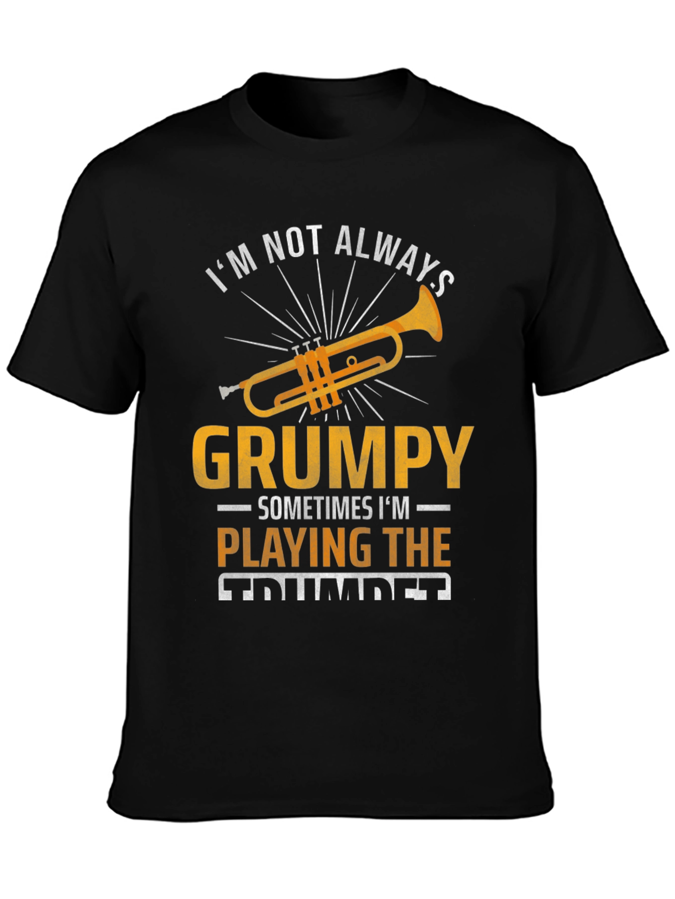 Grumpy Trumpet Player Graphic T-Shirt - Music Lover Tee