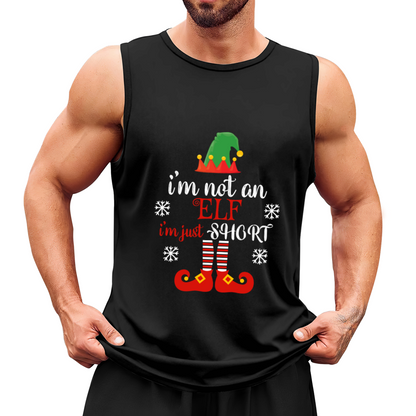 I¡¯m Not An Elf I¡¯m Just Short Funny Christmas Humor Sleeveless Top