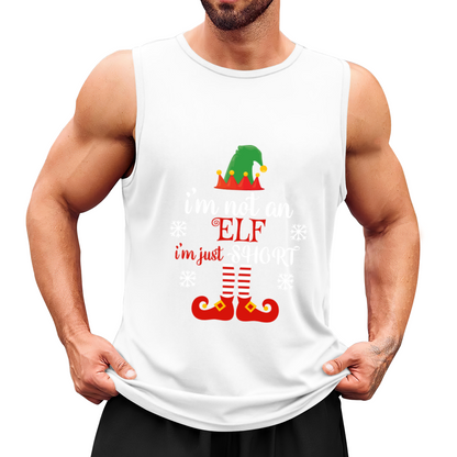I¡¯m Not An Elf I¡¯m Just Short Funny Christmas Humor Sleeveless Top