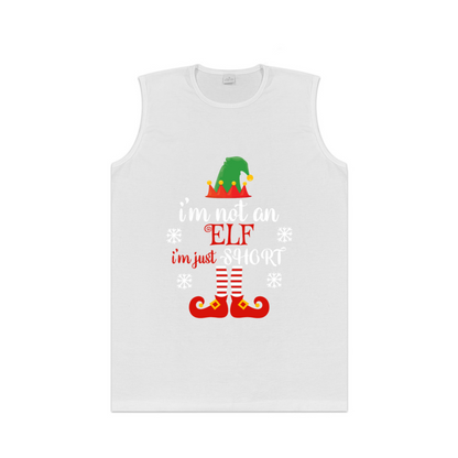 I¡¯m Not An Elf I¡¯m Just Short Funny Christmas Humor Sleeveless Top