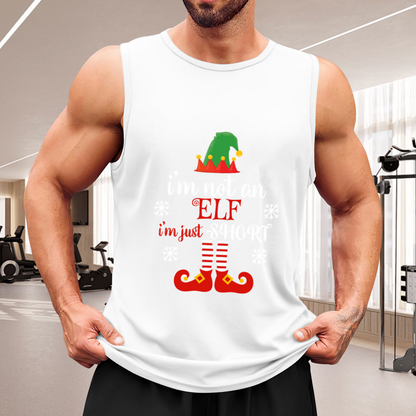 I¡¯m Not An Elf I¡¯m Just Short Funny Christmas Humor Sleeveless Top