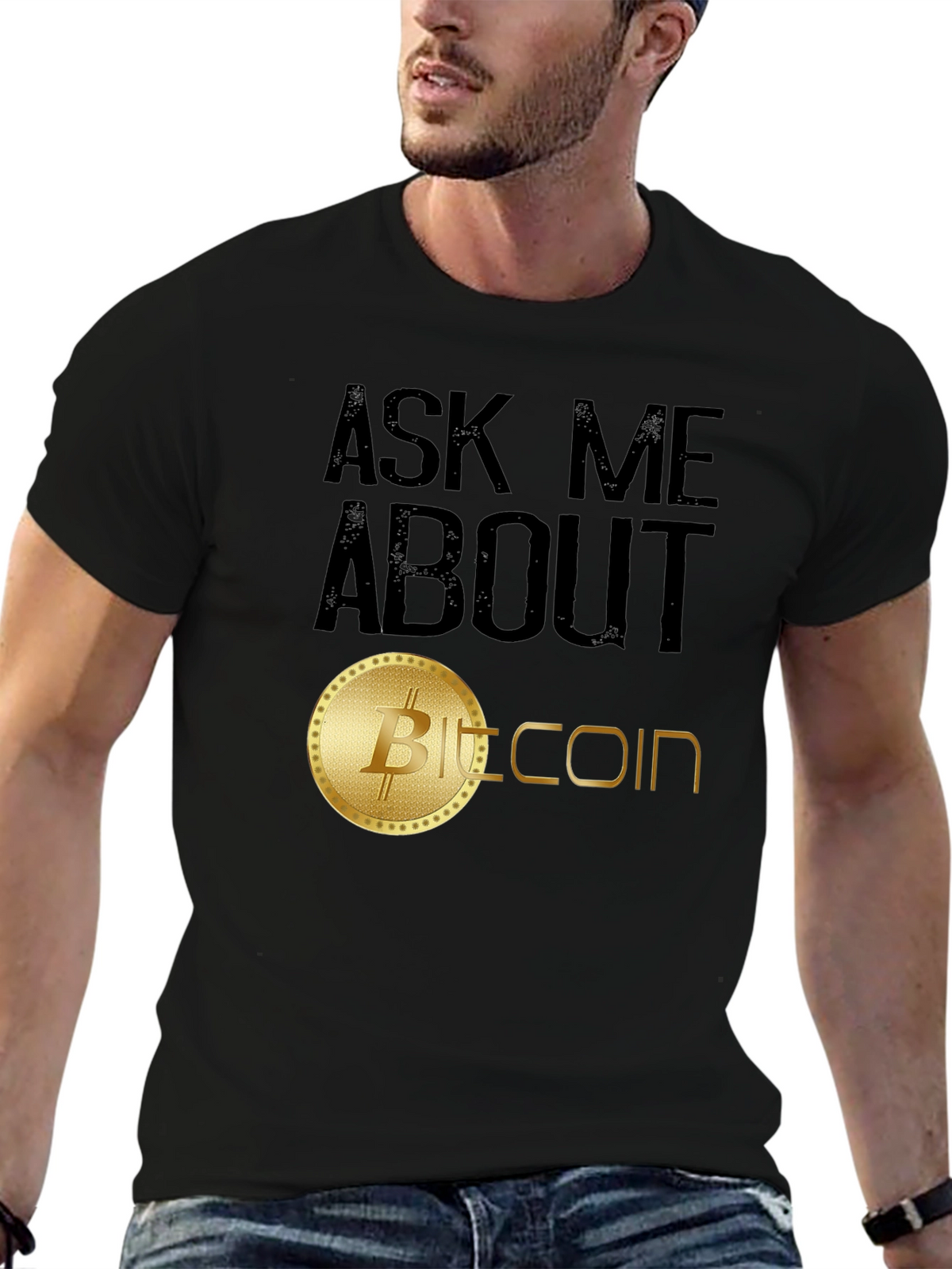 Ask Me About Bitcoin T-Shirt - Crypto Enthusiast