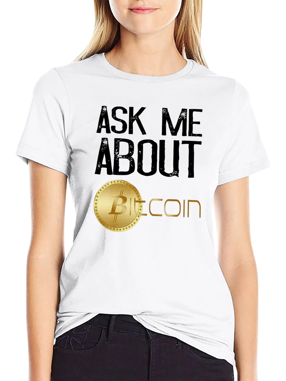 Ask Me About Bitcoin T-Shirt - Crypto Enthusiast