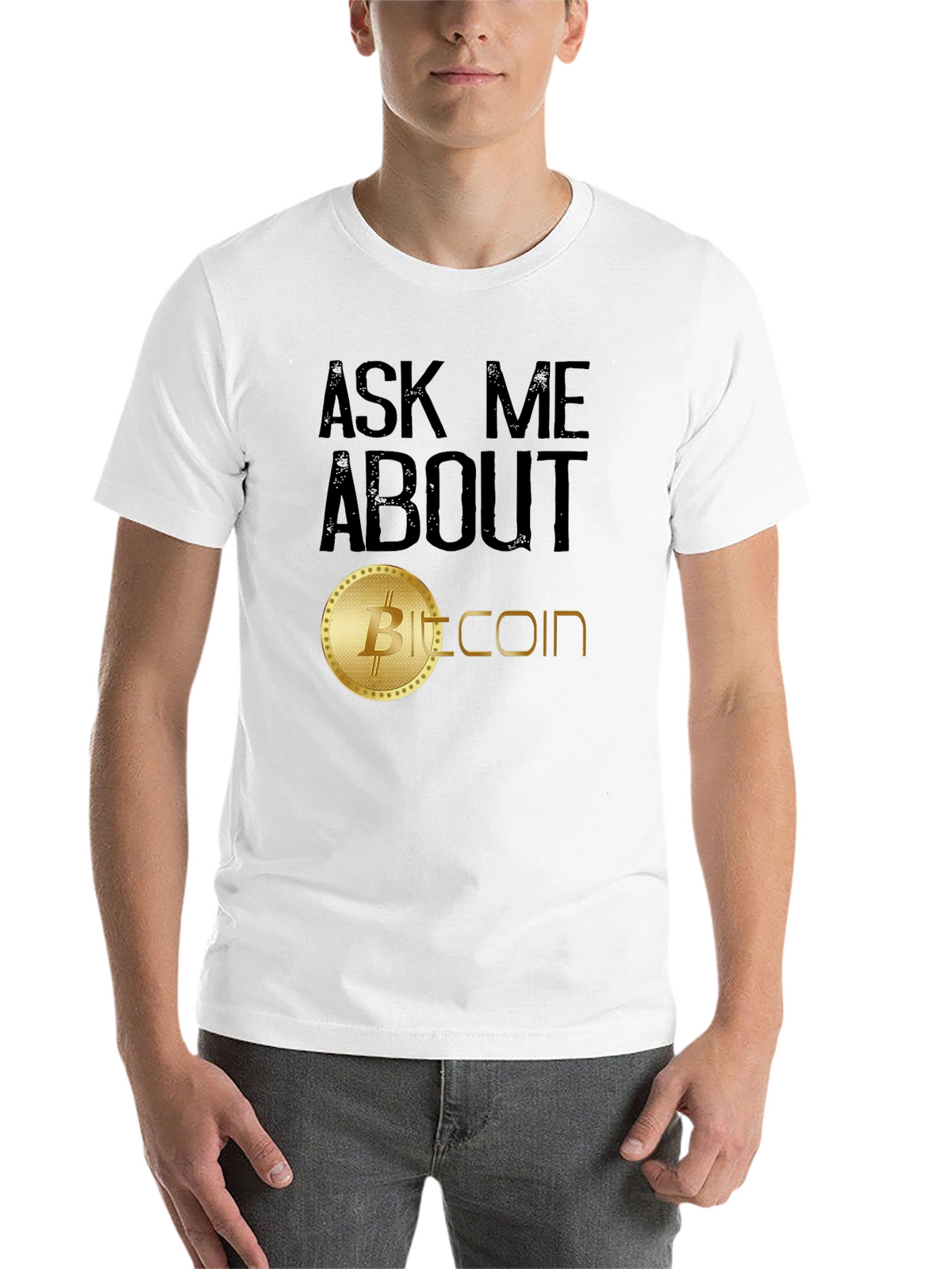 Ask Me About Bitcoin T-Shirt - Crypto Enthusiast