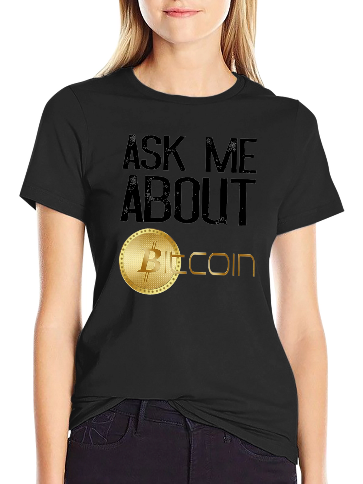 Ask Me About Bitcoin T-Shirt - Crypto Enthusiast
