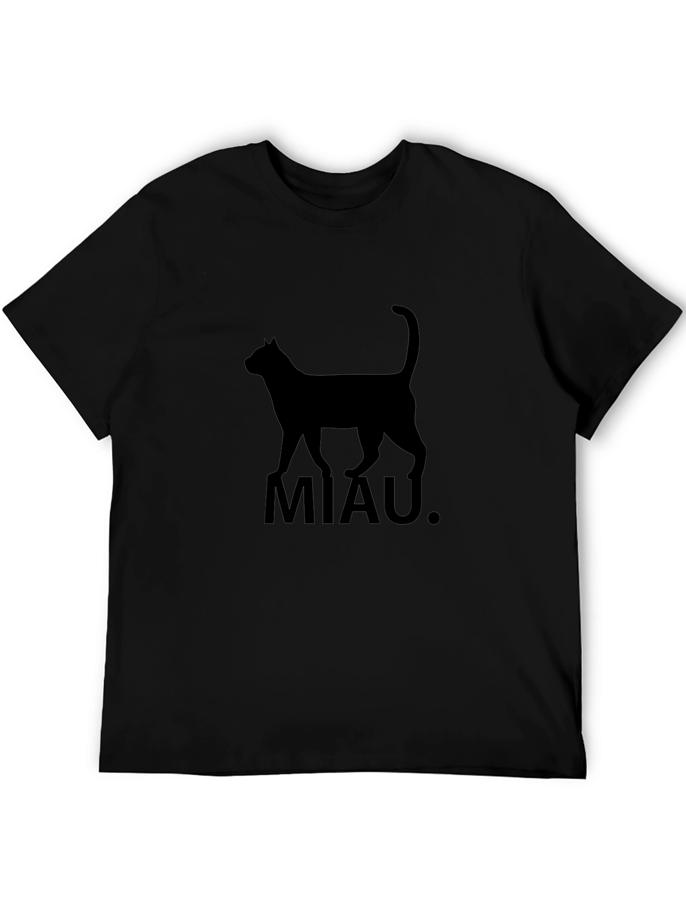 Black Cat MIAU T-Shirt - Graphic Tee