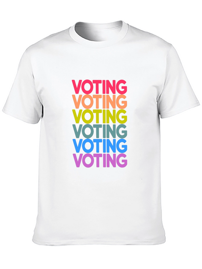 Vote Rainbow Text Graphic Black Tee