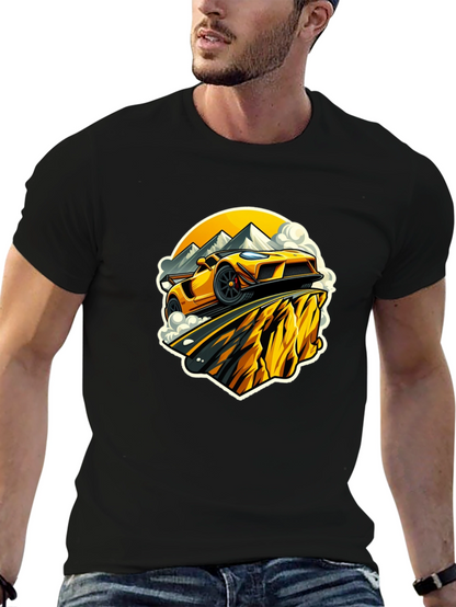 Yellow Car Mountain Road Trip T-Shirt