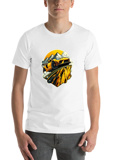 Yellow Car Mountain Road Trip T-Shirt