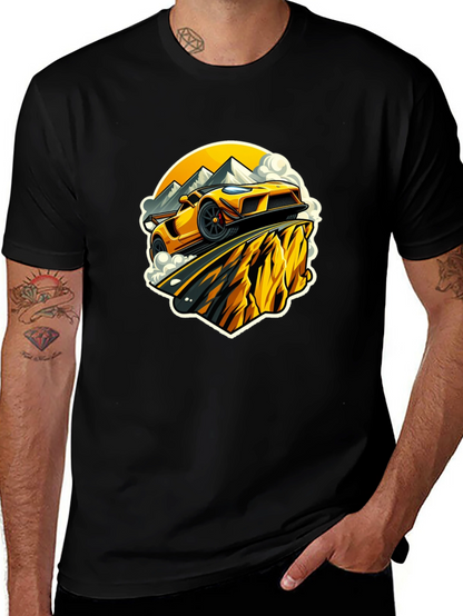 Yellow Car Mountain Road Trip T-Shirt
