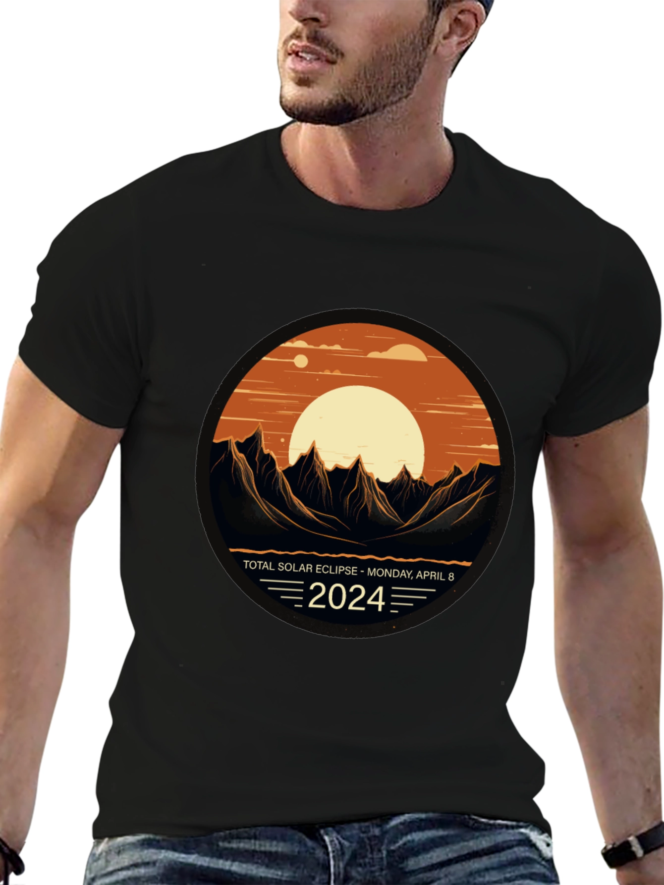 Total Solar Eclipse 2024 Graphic T-Shirt