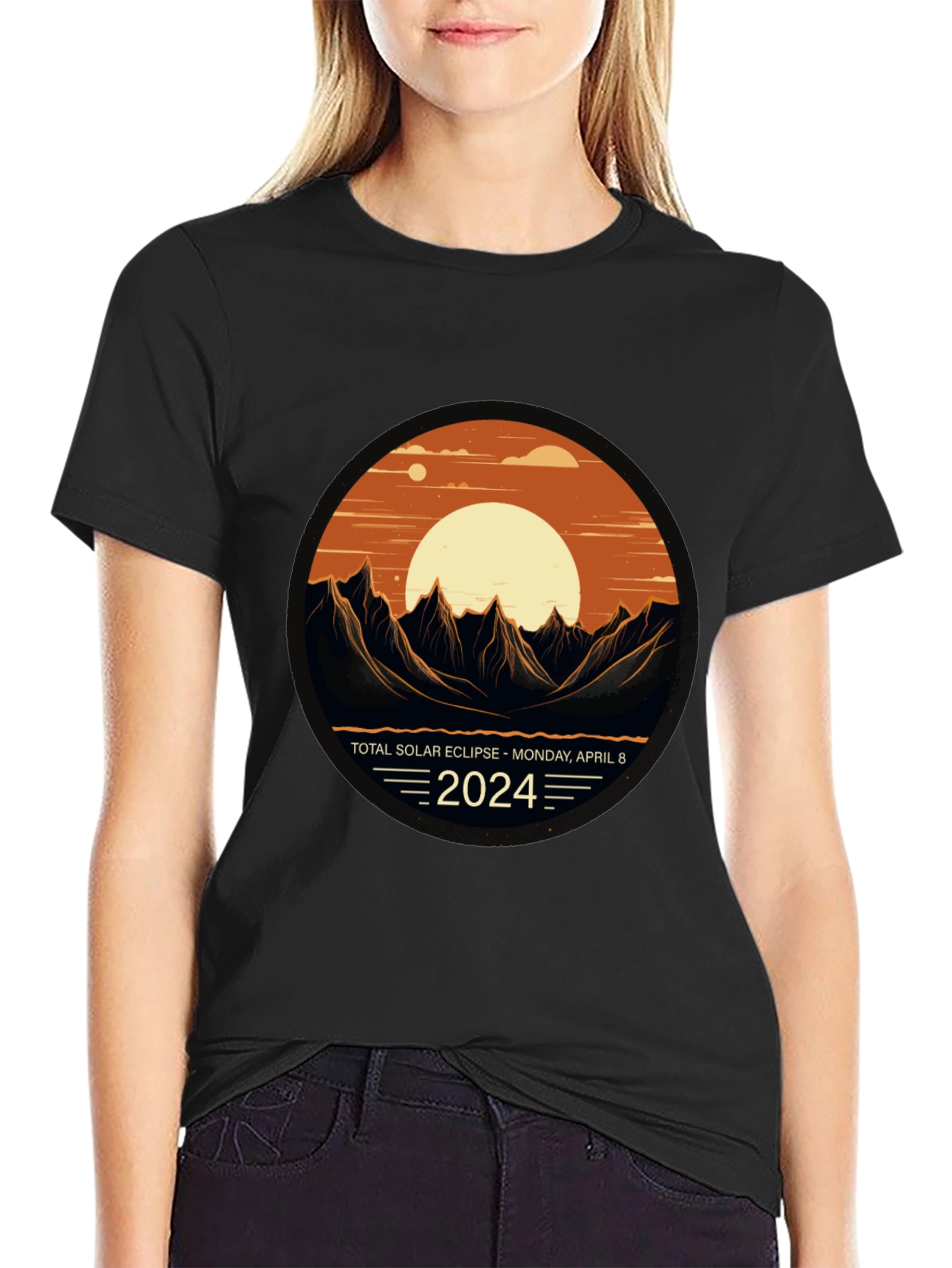 Total Solar Eclipse 2024 Graphic T-Shirt