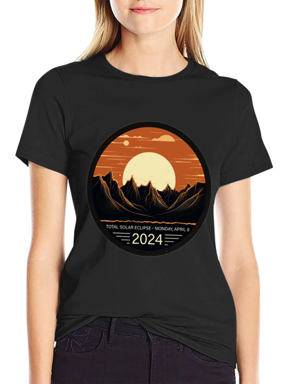 Total Solar Eclipse 2024 Graphic T-Shirt