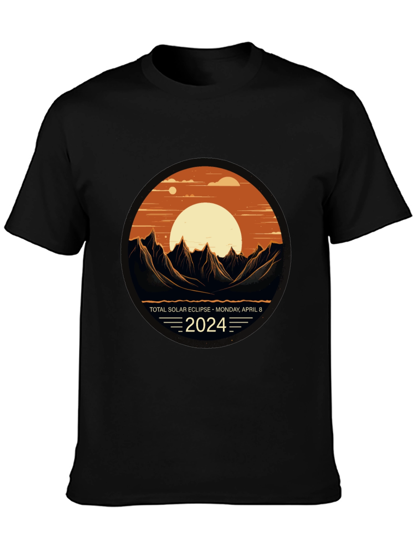 Total Solar Eclipse 2024 Graphic T-Shirt