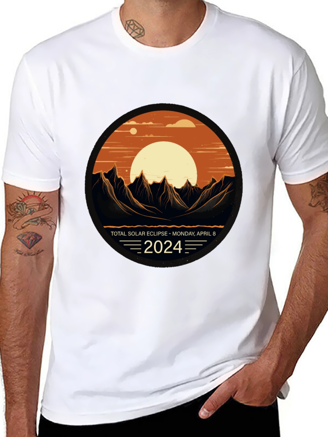 Total Solar Eclipse 2024 Graphic T-Shirt